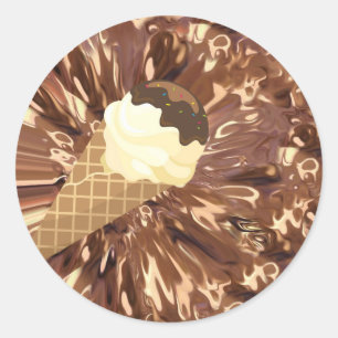 Melting Ice Cream Cone Sticker
