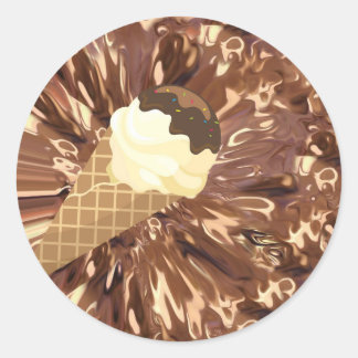 Melting Ice Cream Cone Sticker