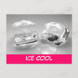 Melting ice cubes postcard