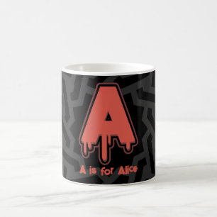 Melting Letter A – Custom Name Birthday Gift Coffee Mug