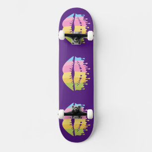 Melting Lips Cool Skateboard