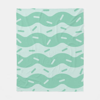 Melting Mint Ice Cream Fleece Blanket