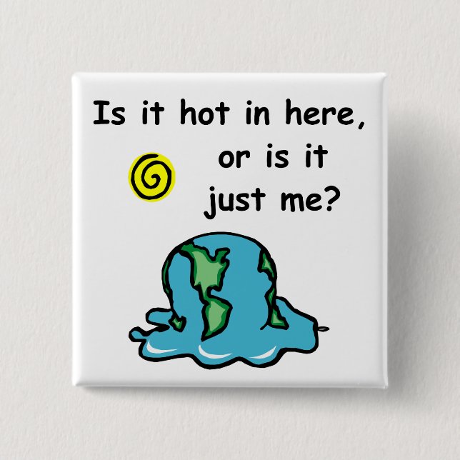 Melting Planet Button (Front)