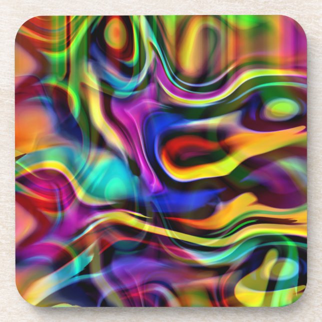 Melting Rainbow Coaster (Front)