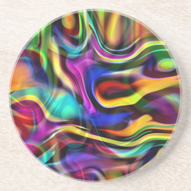 Melting Rainbow Coaster (Front)