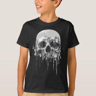 Melting Skeleton Dripping Scary Skull Halloween Co T-Shirt