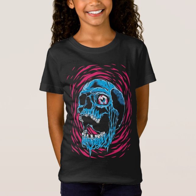 Melting Skull: Psychedelic Horror T-Shirt (Front)