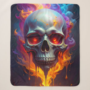 Melting Skull Sherpa Blanket