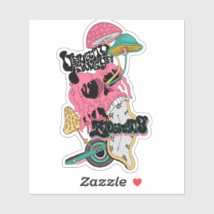 Melting Skull Sticker