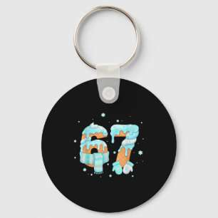 Melting Snow 67 Meme Ice Cream Drip Snowflakes Win Key Ring