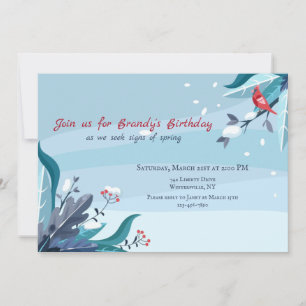 Melting Snow Birthday Invitation