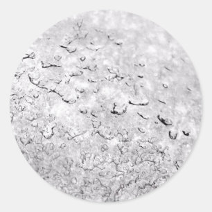 Melting Snow Classic Round Sticker