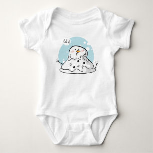 Melting Snowman Baby Bodysuit