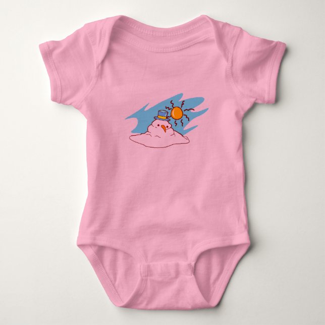 Melting Snowman - Baby Bodysuit (Front)