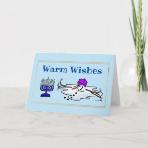 Melting Snowman Chrismukkah Card