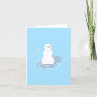 Melting Snowman  Holiday Card