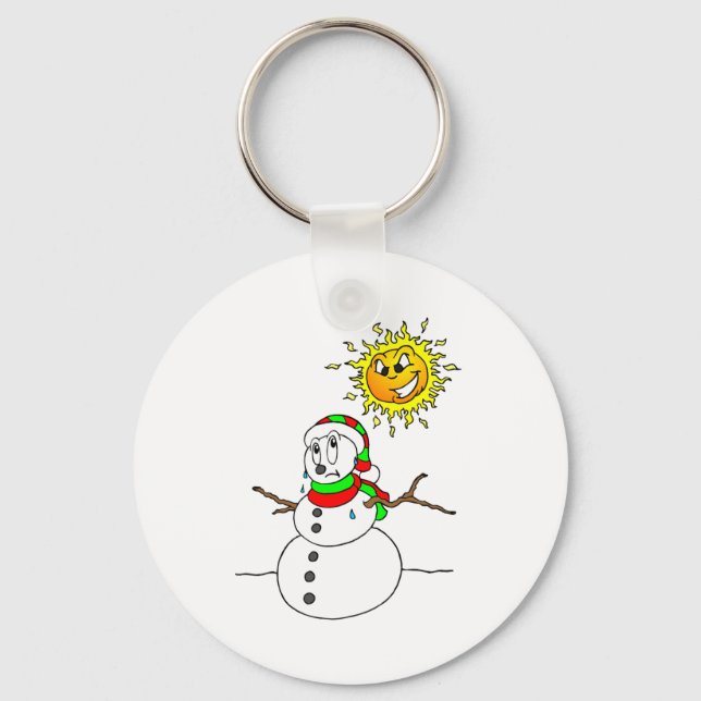 Melting Snowman Key Ring (Front)