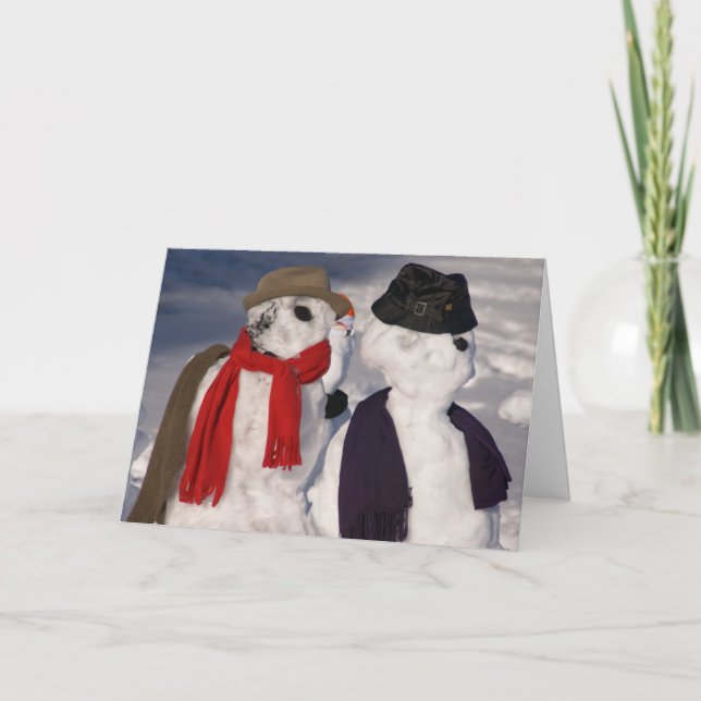 Melting Snowmen Anniversary Card (Front)