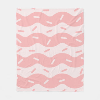 Melting Strawberry Ice Cream Fleece Blanket