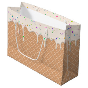melting vanilla ice cream party large gift bag