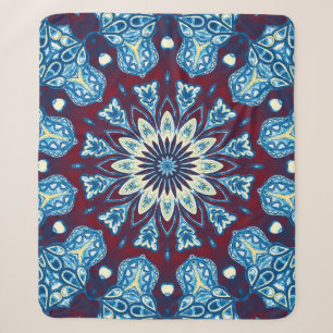 Melting watercolor colourful symmetrical pattern. sherpa blanket