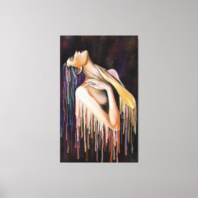 Melting Woman Canvas Print - Painting Art (Front)