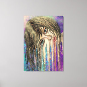 Melting Woman Fantasy Canvas Print - Painting