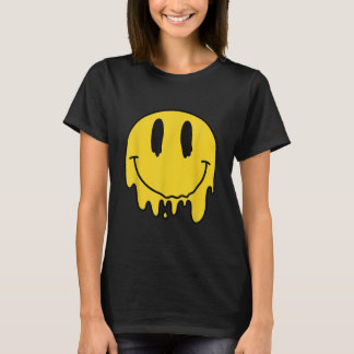 Melting Yellow Smile Funny Smiling Melted Dripping T-Shirt