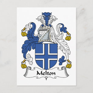 Melton Family Crest Postcard