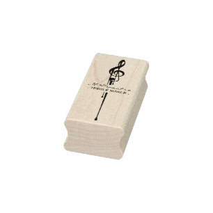 MELTPOINT Black G-Clef Maestro Treble Maker Rubber Stamp