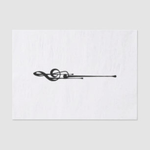 MELTPOINT WHITE Hot Black G-Clef Tissue Paper