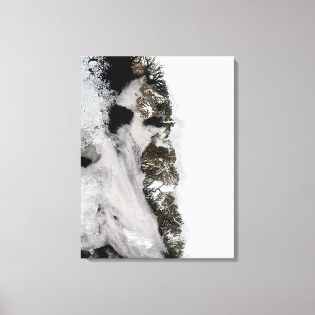 Meltwater ponds along Greenland West Coast Canvas Print (Front)