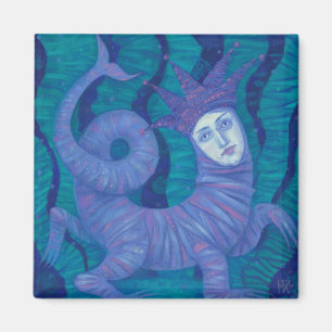 Melusine, Melusina, fantasy, surreal, water spirit Magnet