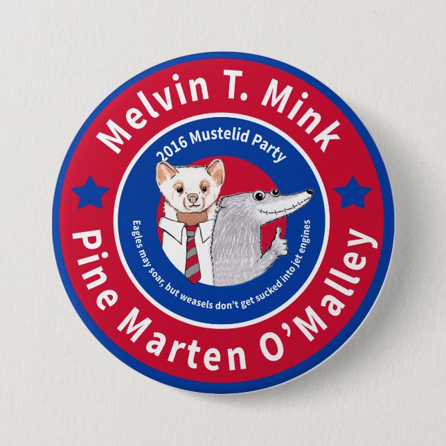 Melvin T. Mink campaign button (Front)