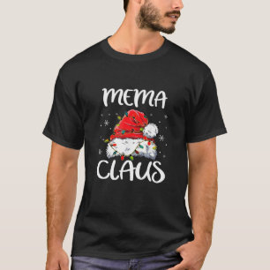 Mema Claus Christmas Pajama Family Matching Xmas T-Shirt