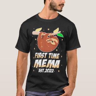 Mema First Time Mema EST 2022 Cute Sloth T-Shirt