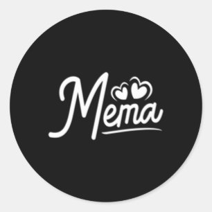 Mema From Grandchildren Mema For Grandma Mema Classic Round Sticker