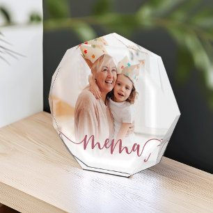 Mema   Grandma Script Overlay Photo Block