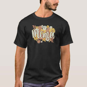 Mema Grandmother Flowers Mema Grandma T-Shirt