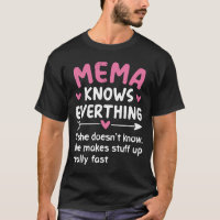 Mema Knows Everything Vintage Mother's Day Grandma