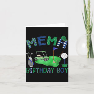 Mema of the birthday boy hole in one golf lover card