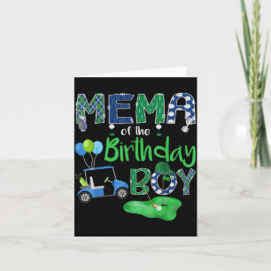 Mema of the birthday boy hole in one golf player  card