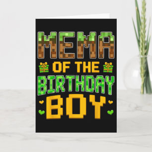 Mema Of The Birthday Boy Video Gamer Birthday Part Card
