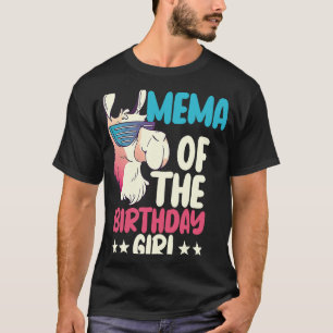 Mema of the Birthday Girl Llama Bday Alpaca Party T-Shirt