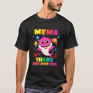 Mema Shark Doo Doo Funny Baby Mummy Daddy Kids T-Shirt