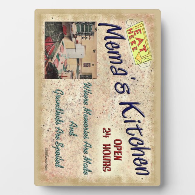 Mema's Kitchen Where Grandkids Are Spoiled Plaque (Front)