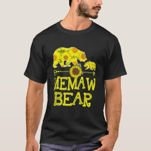 Memaw Bear Sunflower Mother Father T-Shirt
