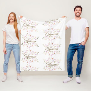 Memaw Floral Blanket