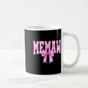 Memaw floral toile pink coquette bow grandma for coffee mug