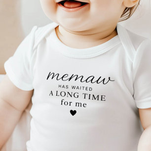 Memaw Has Waited Baby Bodysuit Gift